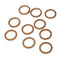 Copper sealing washer 7.1mmx10mmx1.0mm, used for cylinder head oil feed etc, pack of 10 washers.