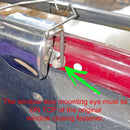 Window stay, pair, stainless steel, 2cv, long, holds window open about 90mm.