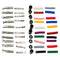 Connector set 4mm bullet, 10 pairs male gender, 10 female gender with rubber + colour sleeves.