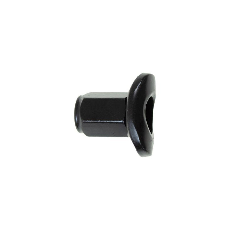 Long black wheel nut with domed top, 2cv etc., can not be used on cars with fitted hub caps M12x1.25.