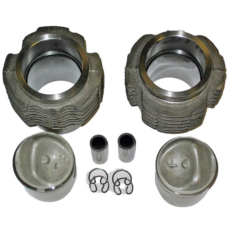 Barrel and piston set 425cc, 66mm diam. (2 barrels,2 pistons and rings) 7.5:1, fitted until Feb. 1970 in 2cv.