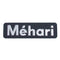 Badge, insignia, monogram, Mehari, 160mmx34mm, stainless steel. Supplied with pre-fitted adhesive tape.