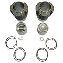 Barrel and piston set, 602cc, 74mm,  (2 barrels, 2 pistons and rings, gudgeon pins + circlips) 9.0:1 cr. LIMITED STOCKS OFFER! See important description notes.