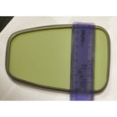 Mirror glass with fitted plastic surround repair, convex, ready to easily fit one Citroen 2cv6 mirror head. Instruction below. SEE ALL DIMENSIONS IN IMAGES.