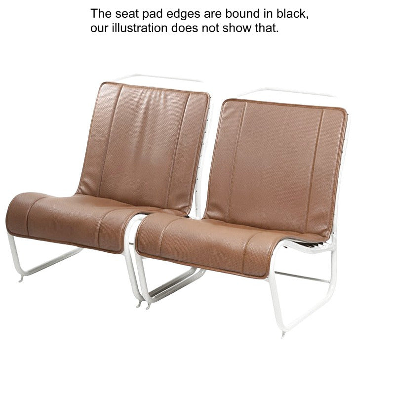 Front seat cover pair, 1 left and 1 right, brown targa for AK400 and AZU. Perforated, ventilated vinyl.