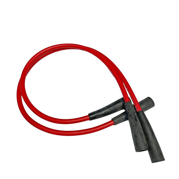 HT leads, set of 2, red silicone, Dyane/Ami/Mehari and any 2cv which does NOT have rubber engine cooling ducting made in Italy