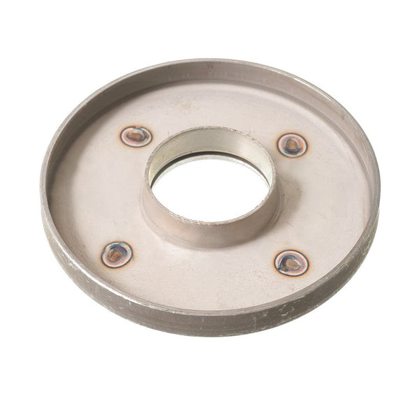 Stainless steel backing plate cap ONLY for 2cv suspension cylinder rubber bump stop (doughnut).