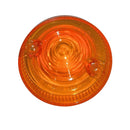 Indicator lens 2cv front, mehari rear, AK rear, round amber, genuine AXO, see notes re. size.