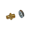Wiper spindle brass bush and nut for axle for 2cv up to 1962, type with wipers driven by speedometer cable.