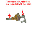 Wiper spindle brass bush and nut for axle for 2cv up to 1962, type with wipers driven by speedometer cable.