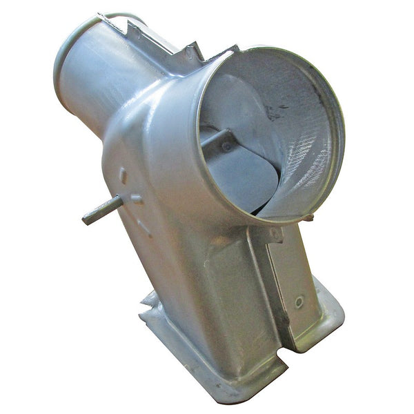 Heater demister nozzle to body connector, left hand and used on 2cv, left and right hand drive.