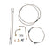 Brake pipe kit set, copper, copper nickel, 2cv 10/63 until 1969, banjo at front, 4.5mm pipe, M9 at rear.