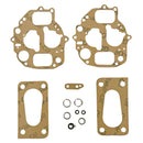 Carburettor gasket set, for Solex, gasket and aluminium seals for twin choke OVAL NECK carburettor 2cv6 etc. July 1972 onward.