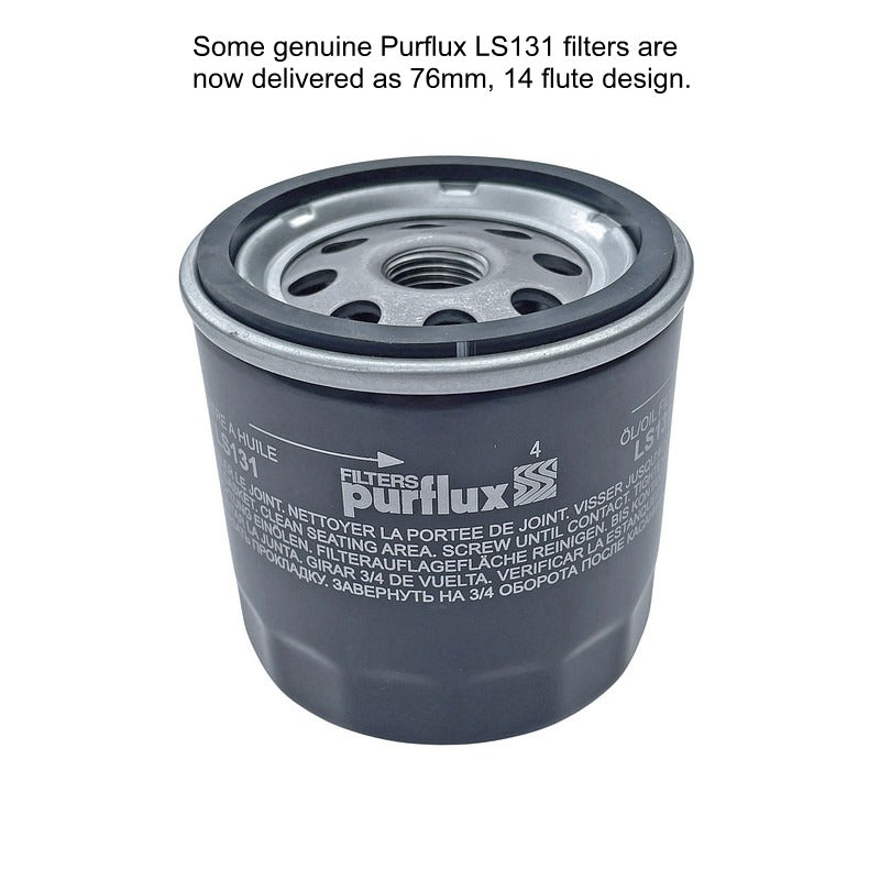 Oil filter, genuine PURFLUX, for 602cc 2cv etc. Only the best for 2cv.