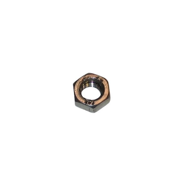 Nut, stainless steel, 11mm hex, M7 x 1.00mm pitch. Per 1 piece.