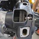 Engine cylinder cooling ducting shroud full set, silicone for 602cc 2cv6, Dyane 6 etc. Fasteners available separately.