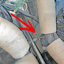 Oval nylon grommet bush for where heater demister rod passes through firewall to controls