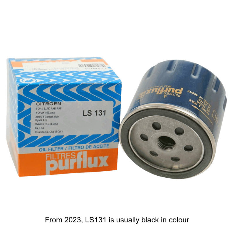 Oil filter, genuine PURFLUX, for 602cc 2cv etc. Only the best for 2cv.
