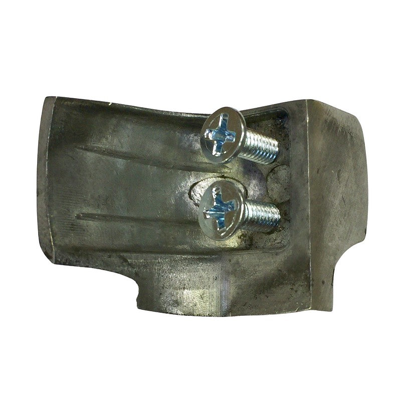 Boot lid end stop block aluminium right inc. screws, 2cv.