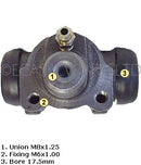 Brake wheel cylinder, 2cv REAR 1970 to 6/1981 (for AK see notes), DOT3 or DOT4 fluid 17.5mm diam.