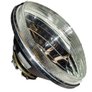 Headlight lamp reflector glass optical unit, round, symmetrical (works for LHD or RHD cars), Genuine Valeo Cibié®, fits 2cv6, Dolly etc., HY van.