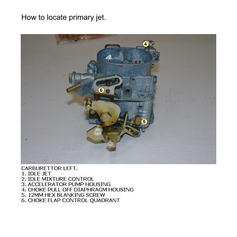 120 primary venturi petrol jet for Solex (18/26) 26/35 carburettor