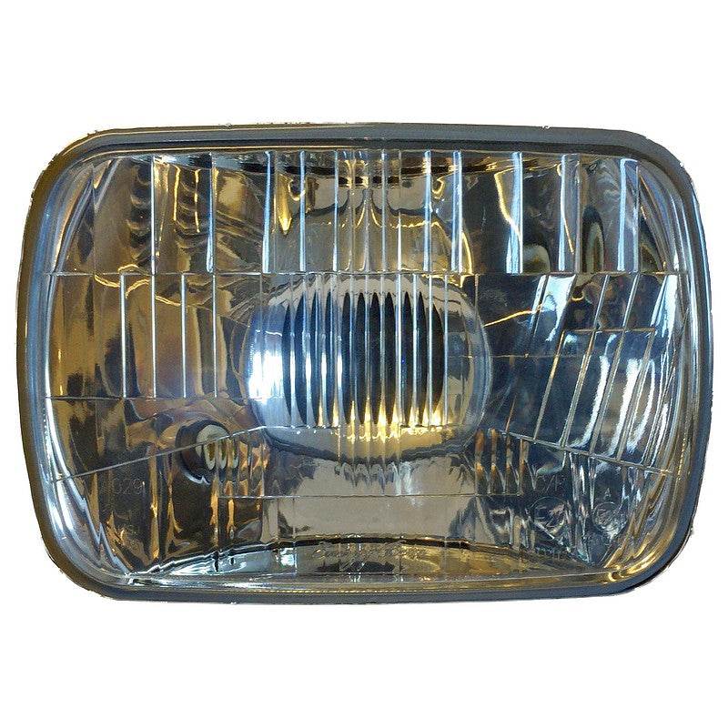Headlight lamp reflector/glass unit 2cv, square (rectangular), LEFT HAND DRIVE (France etc.) only. See notes.
