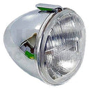 Complete headlamp unit, original VALEO, chromed plastic shell with LEFT HAND DRIVE H4 P43t fitting, SEE NOTES.