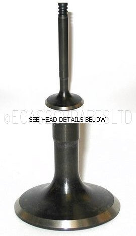Exhaust valve 2cv6, 'one piece', 2CV RACING CLUB UK spec., machined for better gas flow. SEE NOTES.