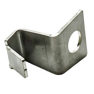 Bracket only, stainless steel, holds front wing valance panel to firewall scuttle 2cv.