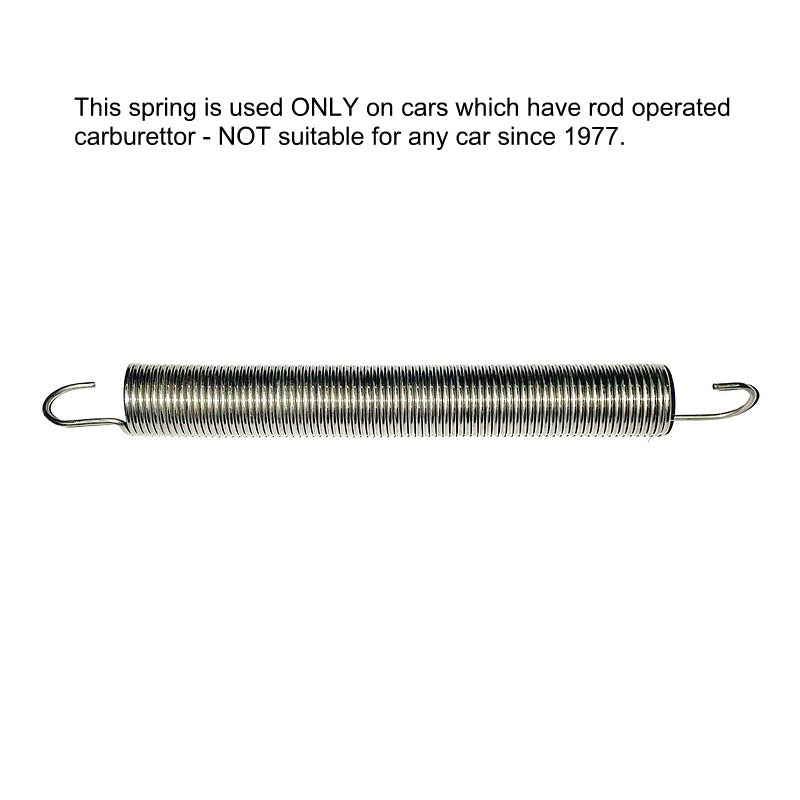Return spring, 116mm long, for rod operated carburettor only, 34pics e ...