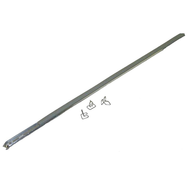 Bumper trim, 2cv up to 1963, rubber with aluminium strip, pale grey, rear left or right.