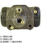 Wheel cylinder, front, 4.5mm o.d. pipe, m9x1.25 union, AK/AZU/AMI6/AMI8.