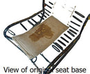 Front or rear seat base (squab) canvas only,  with wires. See notes.