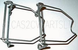Window stay, pair, stainless steel, 2cv, short, holds window open about 50mm.