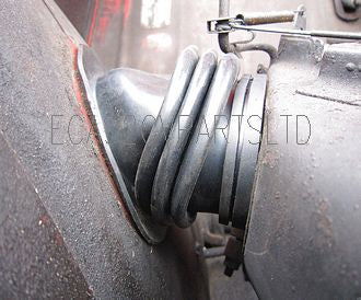 Heater escape (dump) tube, for 2cv only, high quality rubber, heat exchanger through wing.