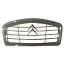 Grille, grey plastic, chrome chevrons, standard on 2cv special.