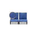 Rear bench seat cover, PAIR, 1 left, 1 right, blue/light blue stripes in satin cotton for AZ.