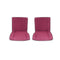 Rear bench seat cover pair (2 covers), left and right, rich, dark red and red stripes in satin cotton also for front AZ, AK400