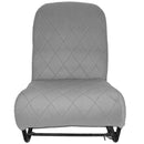 Seat cover complete 2cv 3 piece set, grey diamond stitched, like Dolly & Charleston, 2 rounded corners. Made in France