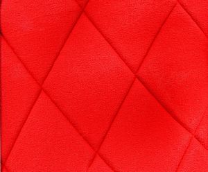Seat cover complete 2cv 3 piece set, red diamond stitched, 2 rounded corners. See details. Made in France