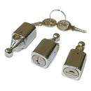 Lock barrels, set of 3 and 2 keys, ONLY FRONT doors Dyane & Acadiane, button type.
