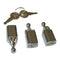 Lock barrels, set of 3 and 2 keys, ONLY FRONT doors Dyane & Acadiane, button type.