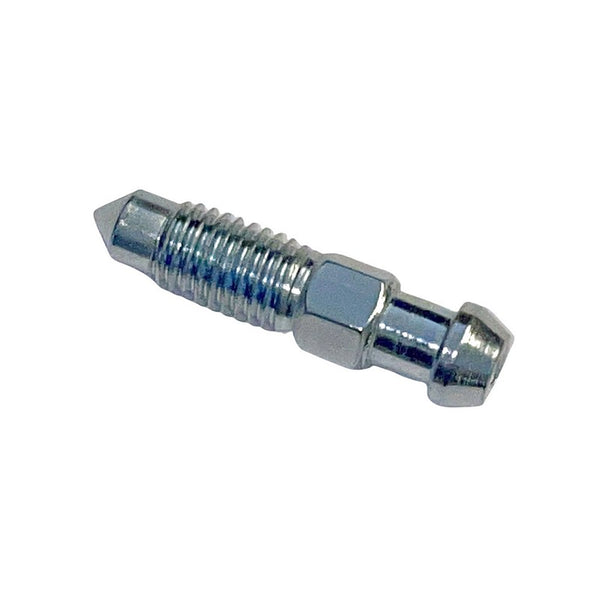 Brake bleed nipple for wheel cylinder, front or rear of 2cv etc., M7 x 1.00 thread, 30mm total length