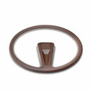 Steering wheel, BROWN, single spoke, 383mm diam., For Charleston or Club, original soft type. Fits Dolly and Special perfectly BUT see important notes.