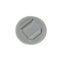 Plastic plug, grey, fits square hole in centre of wheel. Price is per one piece.