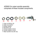 Wiper spindle assembly, new super quality, 2cv only. Price per one spindle.