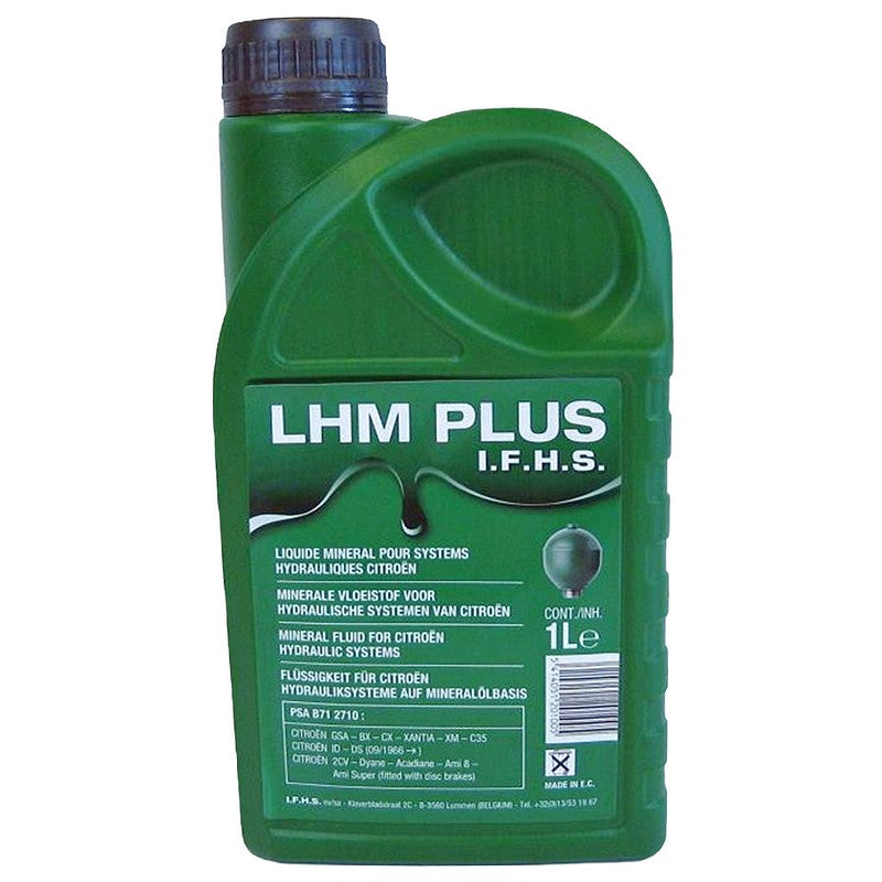 L.H.M. (liquide hydraulique minerale) fluid 1 litre. FOR COLLECTION ONLY! Web ordering disabled.