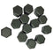 Wheel nut cover, 19mm, right shape, right size, soft black plastic. Set of 13 (1 spare)