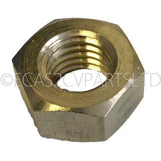 Brass nut to hold 2cv headlight to headlight bar.